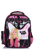 Simba 14 Inches Steffi Love Rock Time Black/Pink School Bag