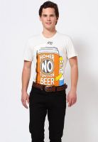 The Simpsons Off White Printed Round Neck T-Shirts