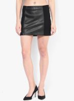 Sisley Black Solid Skirt