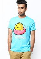 Smiley World Light Blue Crew Neck T Shirt