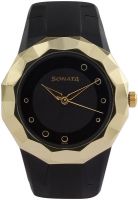 Sonata 8966PP03 Black/Black Analog Watch