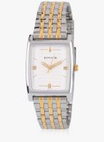 Sonata Wedding Collection 7008Bm04 Two Tone/White Analog Watch