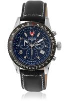 Swiss Eagle Se-9023-01 Black/Blue Chronograph Watch