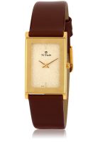 Titan Classique Nc291Yl02 Brown/Gold Analog Watch