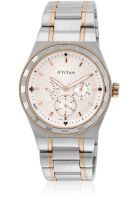 Titan Ne9453Km01J Silver/White Analog Watch