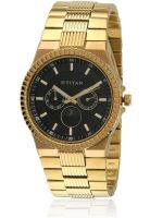 Titan Tycoon Nd1532Ym03 Gold/Black Analog Watch