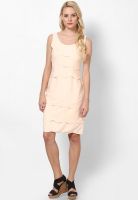 Tonga Pink Colored Solid Shift Dress