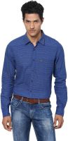 Turtle Men's Checkered Casual Blue Shirt