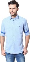 Van Heusen Men's Printed Casual Blue Shirt