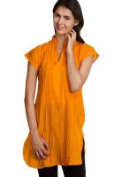 Vani Orange Solid Kurtis