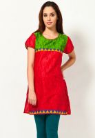 Vani Red Printed Kurtis