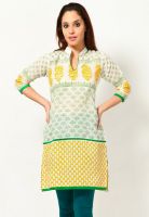 Vani Yellow Printed Kurtis