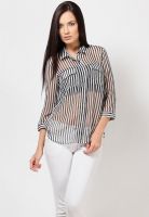 Vero Moda Monochrome Black & White Stripes Shirt