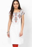 W White Printed Kurtas