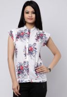 W White Printed Kurtis