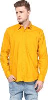 Yuvi Men's Solid Casual Orange Shirt