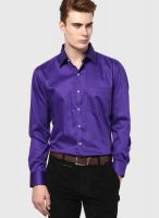 Alanta by The Vanca Purple Slim Fit Casual Shirt