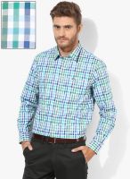 Arrow Sports Green Check Slim Fit Casual Shirt