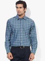 Arrow Sports Green Checked Regular Fit Casual Shirt