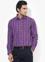 Arrow Sports Purple Slim Fit Casual Shirt