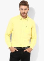 Arrow Sports Yellow Slim Fit Casual Shirt