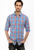 Basics Checks Pink Casual Shirt