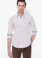 Basics Checks Red Casual Shirt