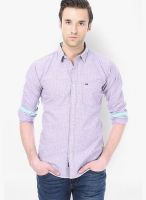 Basics Printed Purple Casual Shirt