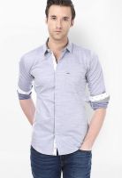 Basics Solid Light Blue Casual Shirt