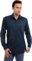 Bendiesel Men's Solid Formal Black Shirt