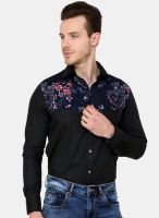 Blackbuk India Black Printed Slim Fit Casual Shirt