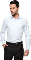 British Club Men's Checkered Formal Blue Shirt