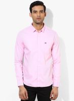 Byford By Pantaloons Pink Slim Fit Casual Shirt