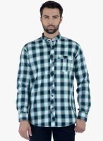 Cobb Green Checked Slim Fit Casual Shirt