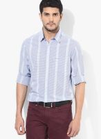 ColorPlus Blue Slim Fit Casual Shirt