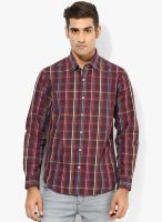 ColorPlus Maroon Regular Fit Casual Shirt