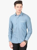 Cotton County Premium Green Solid Slim Fit Casual Shirt