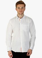 Duke White Regular Fit Casual Shirt