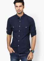 Ed Hardy Navy Blue Casual Shirts