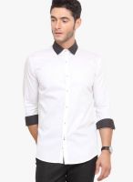 Exitplay White Regular Fit Casual Shirt