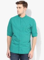 Fame Forever By Lifestyle Green Regular Fit Casual Shirt