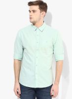 Fame Forever By Lifestyle Green Regular Fit Casual Shirt