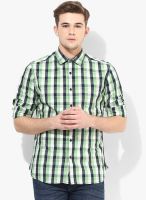 Fame Forever By Lifestyle Green Regular Fit Casual Shirt