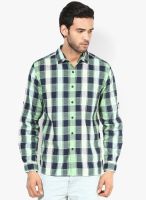 Fame Forever By Lifestyle Green Regular Fit Casual Shirt