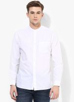 Fame Forever By Lifestyle White Regular Fit Casual Shirt