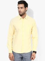 Fame Forever By Lifestyle Yellow Regular Fit Casual Shirt
