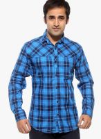 Fifty Two Blue Check Regular Fit Casual Shirt