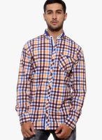 Fifty Two Blue Check Regular Fit Casual Shirt