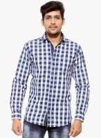 Fifty Two Blue Checks Regular Fit Casual Shirt