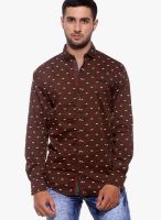 Fifty Two Coffee Printed Regular Fit Casual Shirt